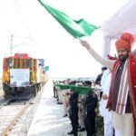 Freight Train Flagged Off from Newly Constructed Rail Yard of Integrated Multi-Modal Logistics Hub in Mahendragarh