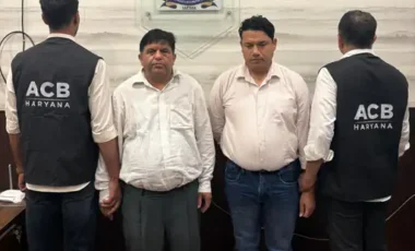ETO and driver arrested while accepting a bribe of ₹1 lakh; accused of settling a ₹10 lakh penalty for ₹4 lakh.